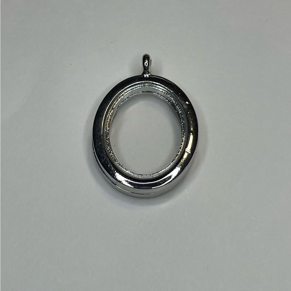 Silver & Gold-Tone Oval Gem Lockets - Picture 2 of 6